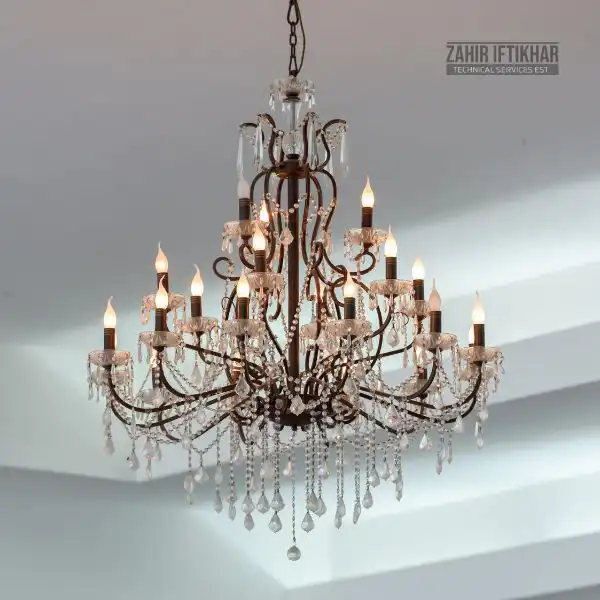 chandelier installation 3